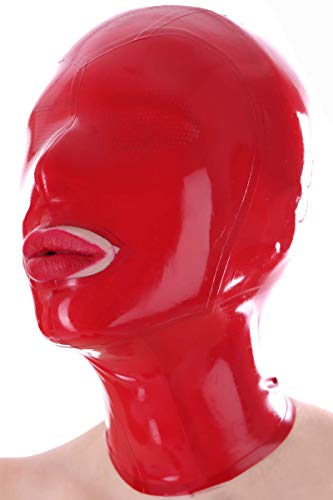 Latex Maske Bdms Maske Sm Bondage Fetisch Vollmaske Nase Und Mund Haben Getrennte Öffnungen Ersticken Verhindern Hergestellt Aus Hochwertigem Latex, Weich Und Bequem, Perfekte Passform,Rot,XL Latex Maske Bdms Maske Sm Bondage Fetisch Vollmaske Nase Und Mund Haben Getrennte Öffnungen Ersticken Verhindern Hergestellt Aus Hochwertigem Latex, Weich Und Bequem, Perfekte Passform,Rot,XL von WNBXZ