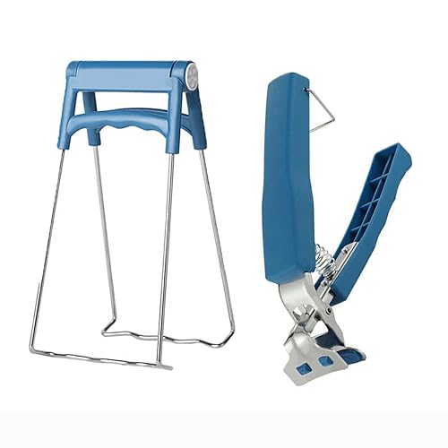 WNDUOKXH 2 Stück/Set Heizplattengreifer aus Edelstahl 410/201 für Anti Heißgreifung und mehrere Funktionen, gut und praktisch, Blau von WNDUOKXH