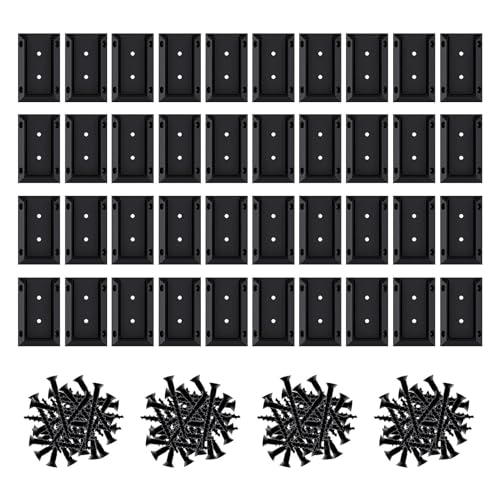 WNDUOKXH 40 Sätze Säulen aus Holz, Carbon Kit 1,55 x 3,4 Zoll Verbindungsstück, Carbon verbindet Holz mit verzinktem (schwarz) von WNDUOKXH