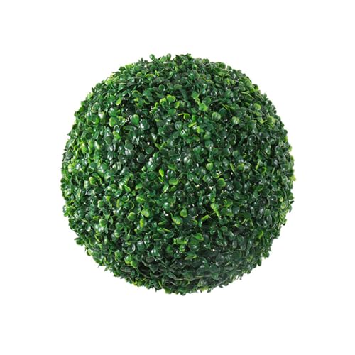 WNDUOKXH Künstlicher Pflanzenball für den Innen oder Außenbereich mit realistischem Aussehen, künstliche Blumen und Pflanzen aus umweltfreundlichem Kunststoff, grün 40cm von WNDUOKXH