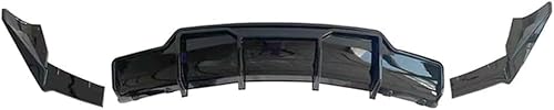 WNFVYP Auto ABS Heckdiffusor Spoiler Lippe für Tesla Model 3 2019-2021 2022 2023,Anti-Crash Haifischflosse Splitter Untere Heckstoßstange Schützende Modifikation Zubehör von WNFVYP