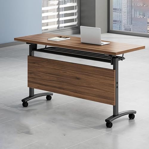 2 Teiliger klappbarer Konferenztische mit Rollen und Trennwänden, Tragbarer Langer Tisch, Stabiler Metallrahmen, Großer Schreibtisch für Konferenzräume, Klassenzimmer, Schulungsräume(120x60x75cm/47x24 von WNGJZZYC