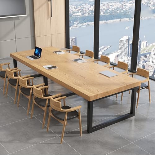 Großer Konferenztische aus Massivholz, Einfach zu Montieren, Bietet Platz für 5–10 Personen, mit Metallhalterung, Ideal für Große Meetings (Stühle Nicht im Lieferumfang Enthalten)(Beige,140x60x75cm/55 Großer Konferenztische aus Massivholz, Einfach zu Montieren, Bietet Platz für 5–10 Personen, mit Metallhalterung, Ideal für Große Meetings (Stühle Nicht im Lieferumfang Enthalten)(Beige,140x60x75cm/55 von WNGJZZYC