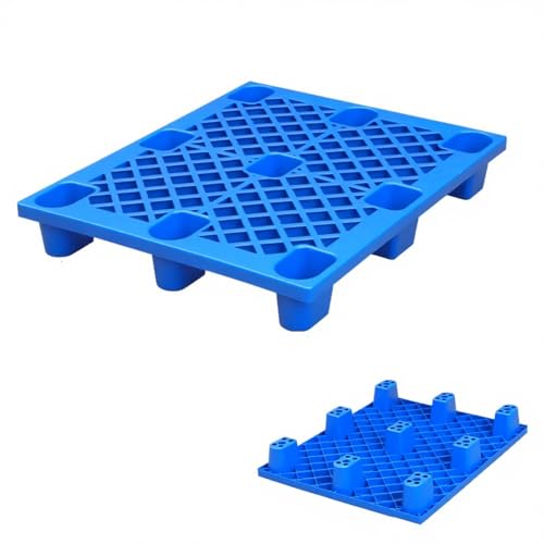 Kunststoffpaletten, Nestbare Polyethylenpaletten, Feuchtigkeitsbeständige Bodenpaletten zur Lagerung von Gegenständen im Keller, um Diese vor Feuchtigkeit(Blue,120x100cm/47x39in) von WNGJZZYC