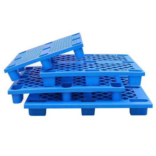 Schwerlast-Gabelstapler-Transportpalette, Kunststoffpalette, mit Atmungsaktiven Gittern für Supermarkt, Lager, Fabrik, Küche und Keller(110x110x14cm/43x43x5.5in) von WNGJZZYC