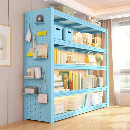 WNGJZZYC Kellerregal Metall, 5-Stöckiges Industrieregal, Verstellbares Lagerregale, für Zuhause, Supermarkt, Hohe Tragkraft(Blue,160x120x30cm/63x47x12in) von WNGJZZYC