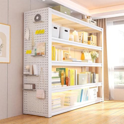 WNGJZZYC Kellerregal Metall, 5-Stöckiges Industrieregal, Verstellbares Lagerregale, für Zuhause, Supermarkt, Hohe Tragkraft(White,180x100x30cm/71x40x12in) von WNGJZZYC