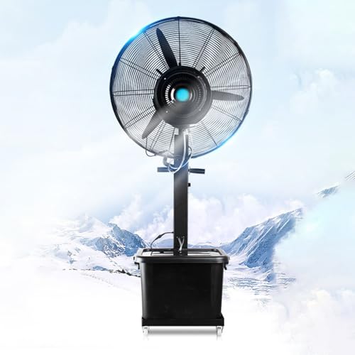 WNGJZZYC Sprühventilator für Terrasse, 55 / 71 / 81 cm, Kaltwasserventilator für den Außenbereich, mit 40 l Tank und 3 Geschwindigkeiten, 90°, für Gewächshäuser und den Außenbereich (81 cm) von WNGJZZYC