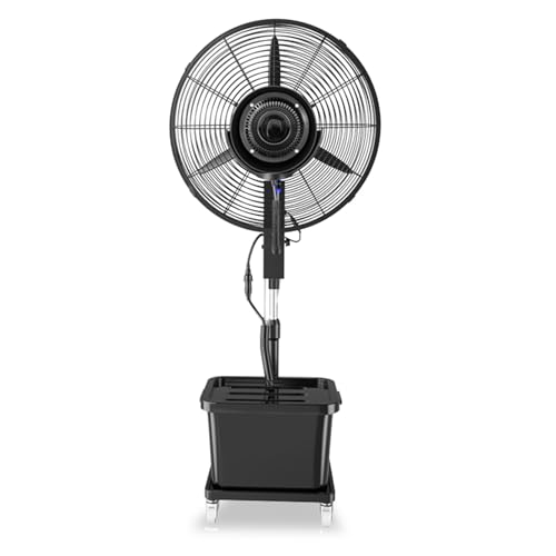 WNGJZZYC Verstellbarer Sprühventilator, industrieller Kaltwasserventilator, mit 40 l Tank, 3 Geschwindigkeitsstufen, höhenverstellbar, für Gewächshäuser im Freien (165-205 cm) von WNGJZZYC
