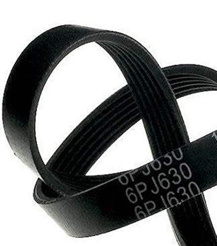 WNJ-TOOL Poly-V-Rippenriemen (630mm, Schwarz, Black Rubber, Polyester Cord) für Waschmaschine, Trockner von No Logo