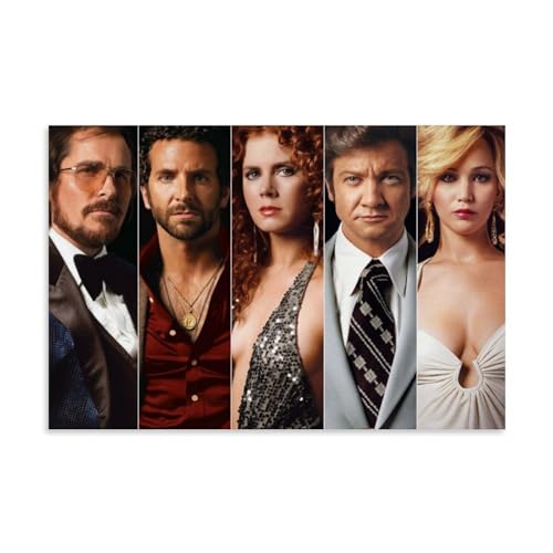 American Hustle Movie Cast Collage Poster Dekorative Malerei Leinwand Wandkunst Wohnzimmer Poster Schlafzimmer Malerei,Wandkunst Bilddruck Moderne Familienzimmer Dekor 12x18inch(30x45cm) von WNLEGNED