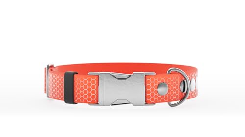 Handgemachtes Schnalle Hundehalsband 20mm L Orange von WNM Group