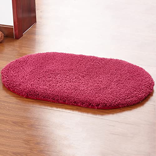 WNRGXYF Oval Teppich Weich Badezimmerteppich rutschfest Waschbar Badematte Flauschige Badteppich Mikrofaser Saugfähig Badvorleger Duschvorleger,2,80X160CM von WNRGXYF