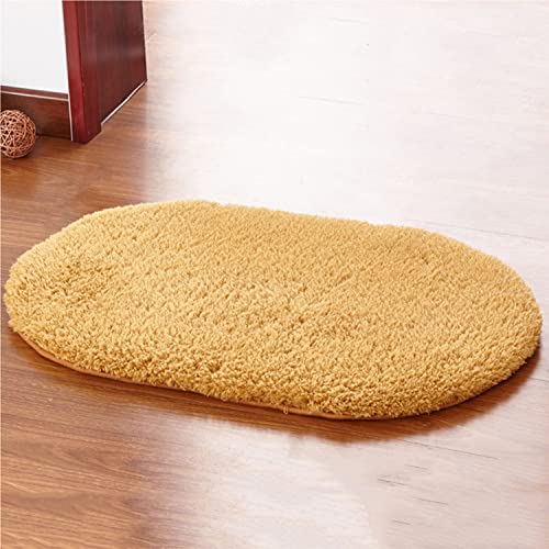 WNRGXYF Oval Teppich Weich Badezimmerteppich rutschfest Waschbar Badematte Flauschige Badteppich Mikrofaser Saugfähig Badvorleger Duschvorleger,8,100X200CM von WNRGXYF