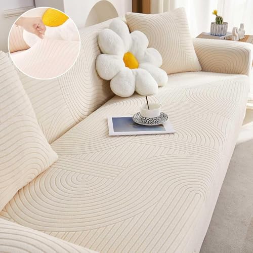 WNRLL 05,4 Seater, Sofabezug L Form Couch Überzug Für 4 Sitzer Eck Sofa Cover rutschfest Weich Stretch Sofa Überzug Universal Couchbezug von WNRLL