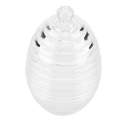 WNSC Transparentes Honigglas Honigbehälter Bienenstockförmiges Honigglas Honigglas mit Dripper Stick Honigglas, Honigtopf, Küche für zu Hause von WNSC