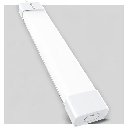 WNSNOU 45W LED Werkstatt Deckenleuchte Feuchtraum 150cm, Led Röhre Leuchte, Feuchtraumleuchte Led mit Stecker für Feuchtraum Bad Werkstatt Garage Keller, IP66 Neutralweiß 4800LM-5000K von WNSNOU