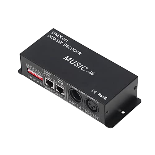 4-Kanal-DMX-Decorator, einstellbares Design 4-Kanal-RGB-Dimmung PCB-Material Praktischer langlebiger LED-Decoder Controller für Hotels für Bars für nüchterne Bars von WNUV