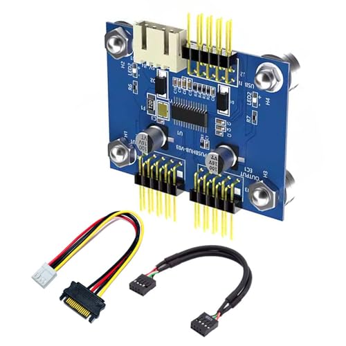 WNXGNHO Interne USB 2.0 9 Pin Splitterkabel Doppelte Unabhängige Portkompatibles Motherboards Upgrades PC Motherboards USB Header Converter von WNXGNHO