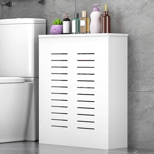 Heizkörper-Abdeckung, Heizungsabdeckung, Holz Vertikal Lamell Heizungsverkleidung, für Zuhause, Büro Flur Wohnzimmer Schlafzimme, Holzablage(70 * 70 * 15cm/27.6 * 27.6 * 5.9in) von WNYAILLL
