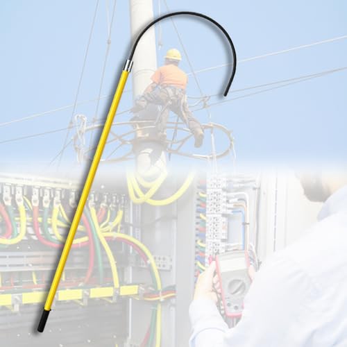Isolierter Rettungshaken, Hochspannungs-Sicherheitswerkzeug, Hochspannungsisolierte Zugstange für Elektriker, Werkzeug zur Schutzausrüstung, Hochspannungsschutz(1.5m/59.1in/4.9ft) von WNYAILLL