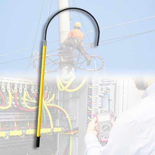 Isolierter Rettungshaken, Hochspannungs-Sicherheitswerkzeug, Hochspannungsisolierte Zugstange für Elektriker, Werkzeug zur Schutzausrüstung, Hochspannungsschutz(1m/39.4in/3.3ft) von WNYAILLL