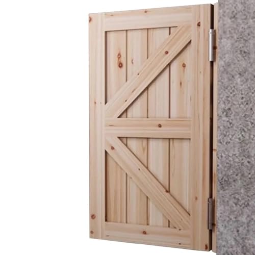 Unbemalt Pendeltür holz, Cafe Schwingtüren, Mit Automatischer Schließen, Holz Cowboy Bar Saloon Tür Auto Close Edelstahl Scharniere, Robuste Einzeltür(Size:70x90cm(W27.56xH35.43in)) von WNYAILLL
