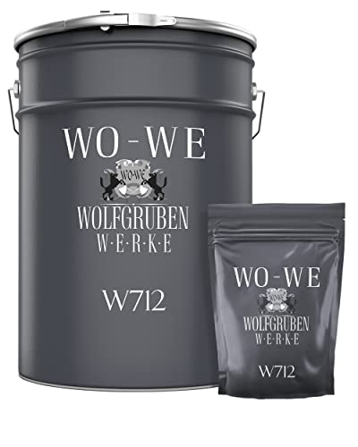 WO-WE 2K Fliesenlack MATT Anthrazitgaru RAL 7016 Boden Wand Fliesenfarbe Bad Küche - 10Kg von WO-WE