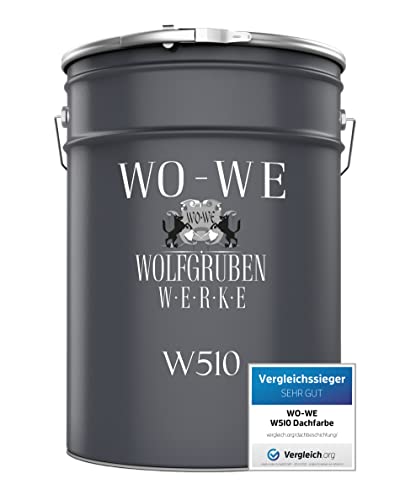 WO-WE Dachfarbe Sockelfarbe Dachbeschichtung Dachziegel W510 Platingrau RAL 7036-20L von WO-WE