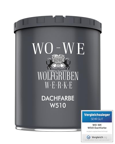 Dachfarbe Sockelfarbe Dachbeschichtung Dachziegel W510 Schwarz RAL 9005-750ml von WO-WE