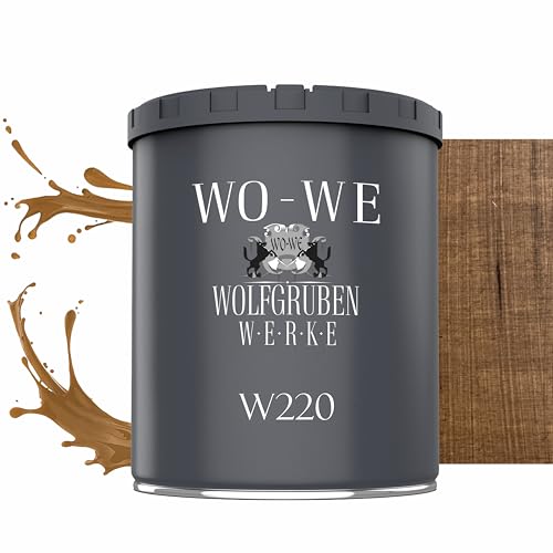 Dickschichtlasur 2in1 Holzlasur Holzschutzlasur außen und innen Bangkirai - 750ml von WO-WE