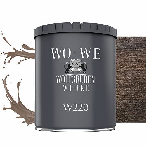 Dickschichtlasur 2in1 Holzlasur Holzschutzlasur außen und innen Nussbaum - 750ml von WO-WE