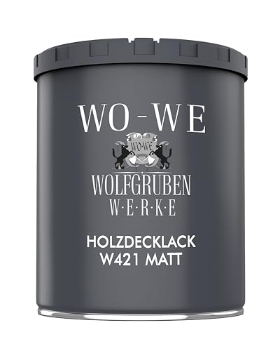 Holzlack Holzfarbe Holzschutzfarbe Möbellack MATT W421 Tiefschwarz änhl. RAL 9005 - 750 ml von WO-WE