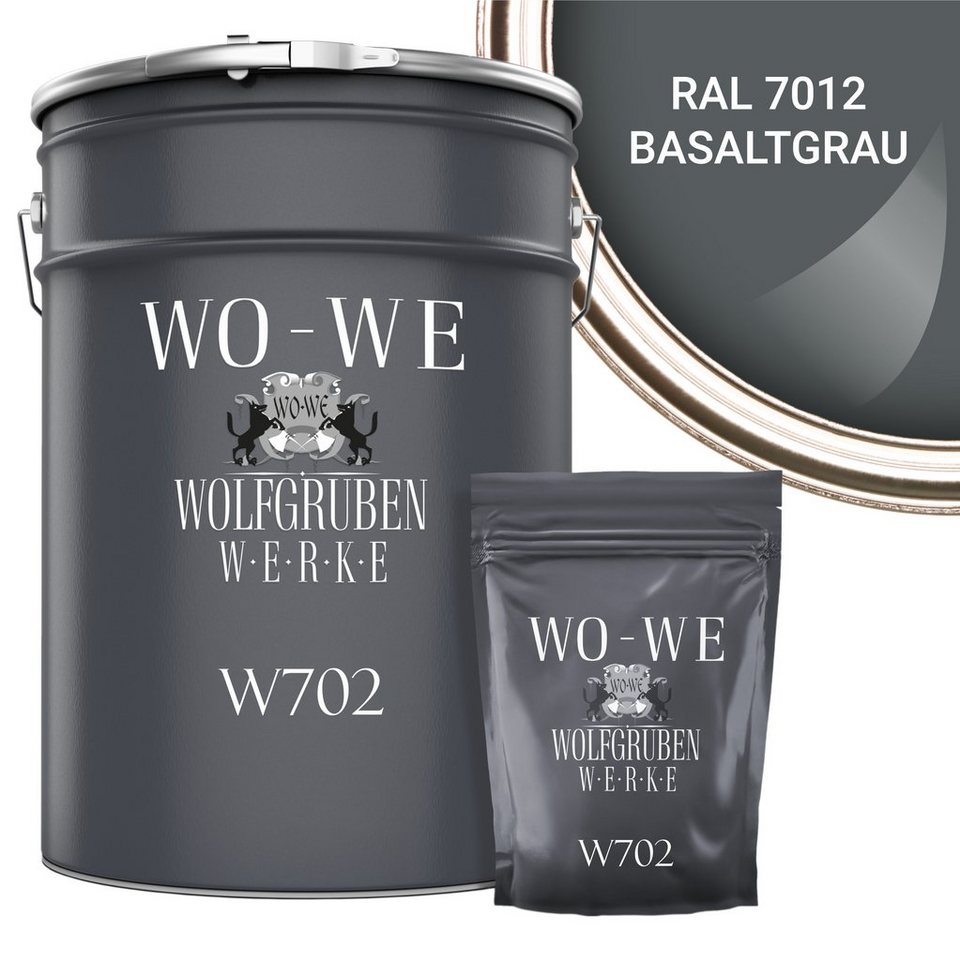 WO-WE Bodenversiegelung 2K Garagenfarbe Bodenbeschichtung W702, 2,5-20Kg, Seidenglänzend, Epoxidharz von WO-WE