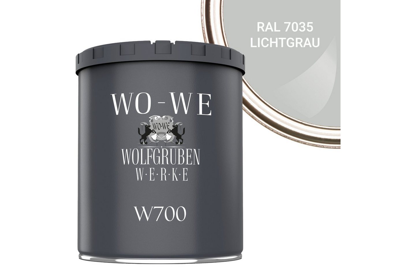 WO-WE Bodenversiegelung Betonfarbe Bodenfarbe Bodenbeschichtung W700, 1-10L, Seidenglänzend von WO-WE