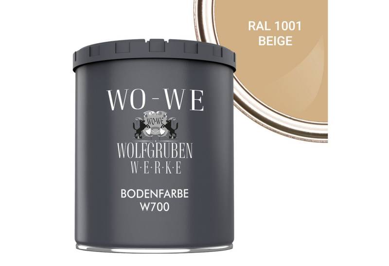 WO-WE Bodenversiegelung Betonfarbe Bodenfarbe Bodenbeschichtung W700, 1-10L, Seidenglänzend von WO-WE