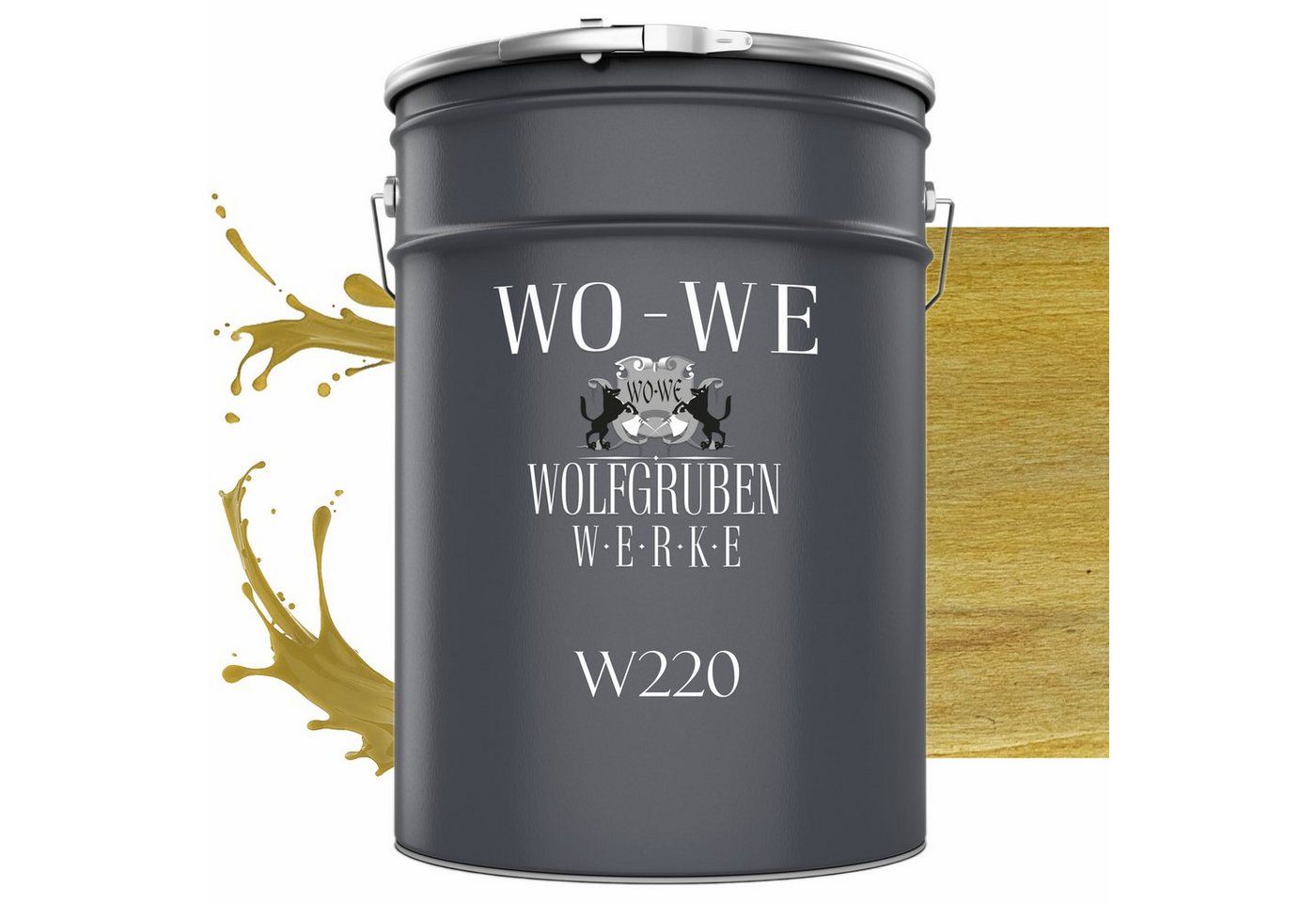 WO-WE Dickschichtlasur Holzschutzlasur 2in1 Holzlasur W220, 1-2,5L, Lösemittelfrei, UV-stabil von WO-WE