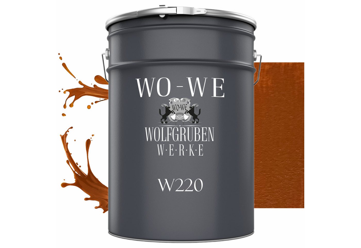 WO-WE Dickschichtlasur Holzschutzlasur 2in1 Holzlasur W220, 1-2,5L, Lösemittelfrei, UV-stabil von WO-WE