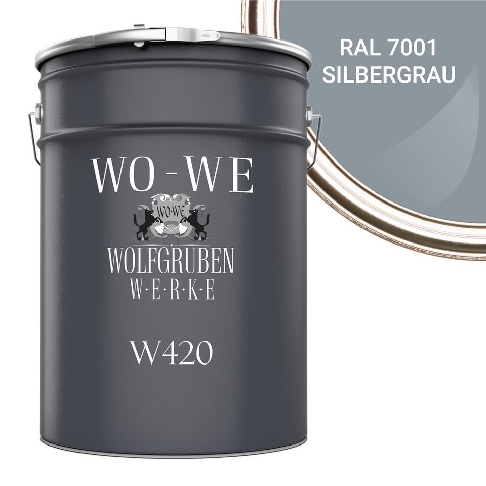 WO-WE Holzlack Holzfarbe Wetterschutzfarbe Holzanstrich W420, 1-10L, Seidenglänzend, Wasserbasis von WO-WE