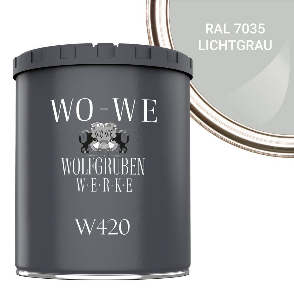WO-WE Holzlack Holzfarbe Wetterschutzfarbe Holzanstrich W420, 1-10L, Seidenglänzend, Wasserbasis von WO-WE