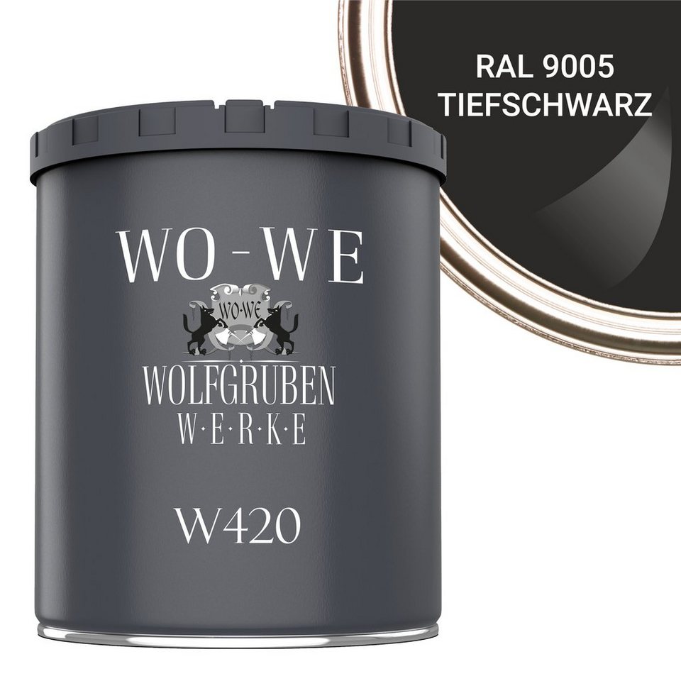 WO-WE Holzlack Holzfarbe Wetterschutzfarbe Holzanstrich W420, 1-10L, Seidenglänzend, Wasserbasis von WO-WE