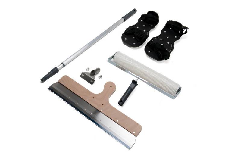 WO-WE Malerset Epoxidharz Bodenbeschichtung Werkzeug Set Ausgleichsmasse Kit PL250, (Set), 4-teilig, Epoxidharz Bodenbeschichtung Werkzeug Set von WO-WE