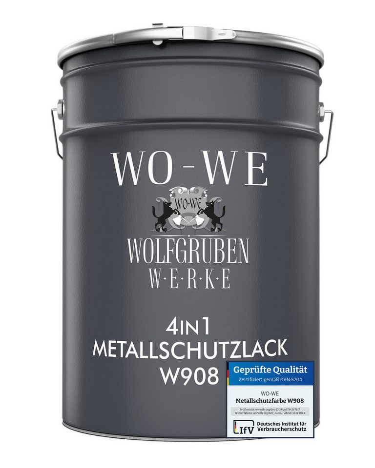 WO-WE Metallschutzlack 4in1 Metalllack Metallfarbe Metallschutzfarbe W908, 0.75L - 2,5L, Außenbereich WO-WE Metallschutzlack 4in1 Metalllack Metallfarbe Metallschutzfarbe W908, 0.75L - 2,5L, Außenbereich von WO-WE