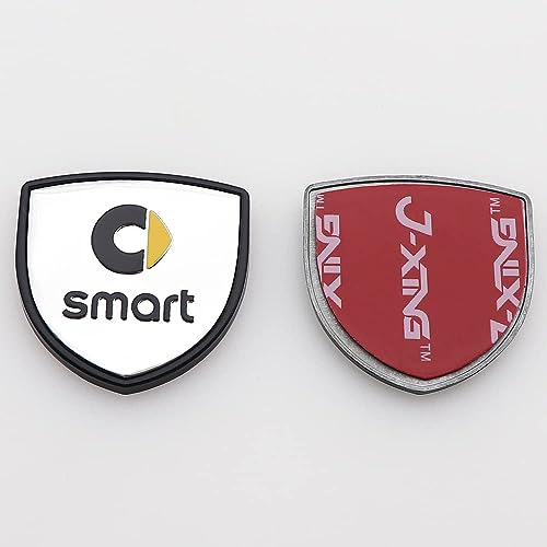 WOAFEY 2 Stück 3D-Metallschild Kreative Abzeichen-Aufkleber für Smart Fortwo Forfour 453 451 450 Modifizierte Turbo-Embleme, Dekorationsaufkleber,White WOAFEY 2 Stück 3D-Metallschild Kreative Abzeichen-Aufkleber für Smart Fortwo Forfour 453 451 450 Modifizierte Turbo-Embleme, Dekorationsaufkleber,White von WOAFEY