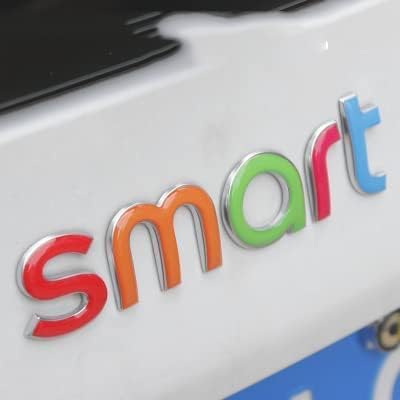 WOAFEY Auto Emblem, für Smart 453 451 Fortwo Forfour 2009-2014, Auto Exterieur Emblem Zeichen Rahmen Aufkleber, Auto Frontklappe Trunk Autoaufkleber Körper Zubehör,A von WOAFEY