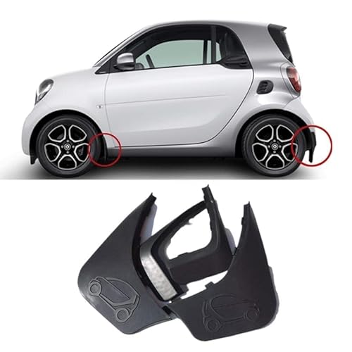 WOAFEY Auto-SchmutzfäNger, für Smart 451 Fortwo 453 Fortwo Forfour, Spritzschutz Vorne Hinten Styling KarosseriezubehöR Original Schwarz mit Montage von SchraubnäGeln,Fortwo 09-14 WOAFEY Auto-SchmutzfäNger, für Smart 451 Fortwo 453 Fortwo Forfour, Spritzschutz Vorne Hinten Styling KarosseriezubehöR Original Schwarz mit Montage von SchraubnäGeln,Fortwo 09-14 von WOAFEY