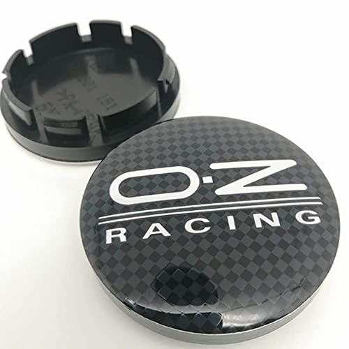 WOAFEY Nabendeckel 4 STÜCKE 56mm für OZ Racing Car Rad Center Hub Cap Auto Styling Felgen Abdeckung Badge Emblem Aufkleber Radnabenkappen,A-56MM von WOAFEY