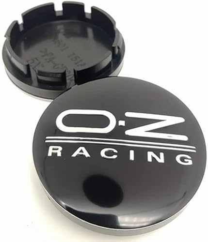 WOAFEY Nabendeckel 4 STÜCKE 56mm für OZ Racing Car Rad Center Hub Cap Auto Styling Felgen Abdeckung Badge Emblem Aufkleber Radnabenkappen,C-56MM von WOAFEY