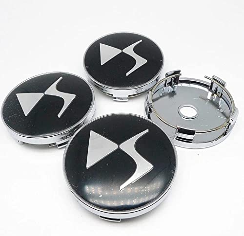 WOAFEY Nabendeckel 4 STÜCKE 60mm für DS Car Rad Center Hub Cap Auto Styling Felgen Abdeckung Badge Emblem Aufkleber Radnabenkappen,A von WOAFEY