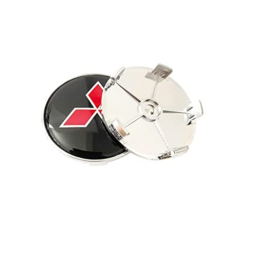 WOAFEY Nabendeckel 4 STÜCKE 68mm für Mitsubishi ASX Eclipse Mirage Outlander Evo Xpander Car Rad Center Hub Cap Auto Styling Felgen Abdeckung Badge Emblem Aufkleber Radnabenkappen von WOAFEY